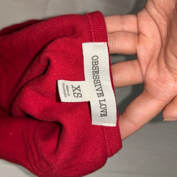 Red, crop top, size xs - Picture 2 of 3